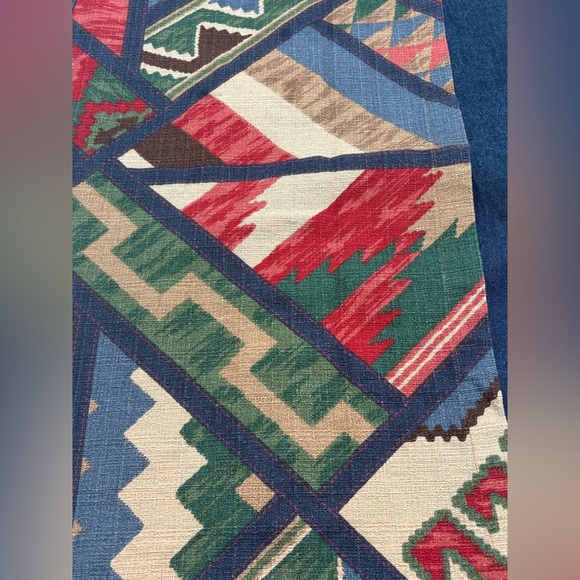 Vintage Roper Southwestern Patchwork Denim Skirt Made USA Western Boho - Picture 3 of 8